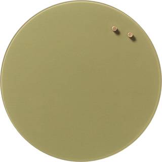 Magnetisk glastavle cirkel 35 cm. Urte grøn
