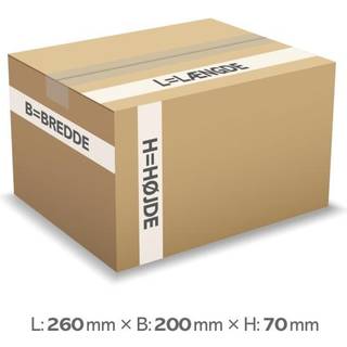 Master'In bølgepapkasse 3 liter 3mm 260x200x70mm