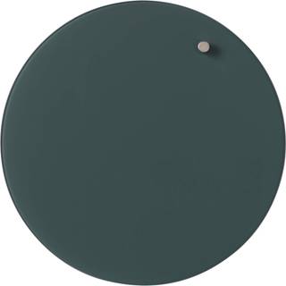 Naga Nord magnetisk glastavle rund Ø25cm mørkegrøn