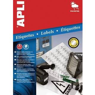 Apli 45,7 x 21,2 mm etiketter sølv