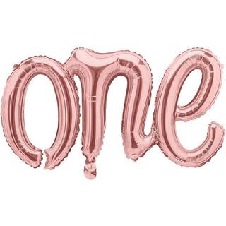 One - tekst 26" rose guld- folieballon