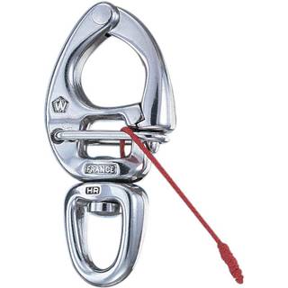 Skødehage Wichard HR Snap Shackle, 16 mm / 12 mm, 80 mm, rustfrit stål, svirvlende øje, med Quick Release