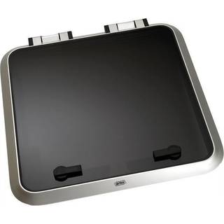 Dæksluge Gebo Skylight Flushline, med stag, 180°, 620 x 620 mm (udskæringsmål), 675 x 675 mm (ydremål), sølv/grå