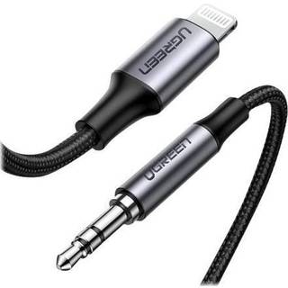UGREEN Lightning til Aux 3,5 mm kabel, 1 m - Sort