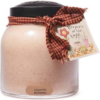 En munter giver - land morgen - 34 oz papa duftende stearinlys med låg - Keepers of the Light - 155 timers forbrændingstid gave til kvinder brun