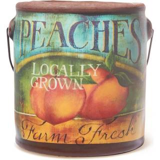 En munter giver 95 timer 20 oz duftlys - Juicy Peach - Multi -Wick Glass Candle - Gaver til mænd og kvinder