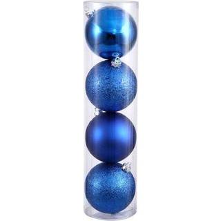 Vickerman 6 """" Blue 4 Finish Ball Ornament 4 Per Box