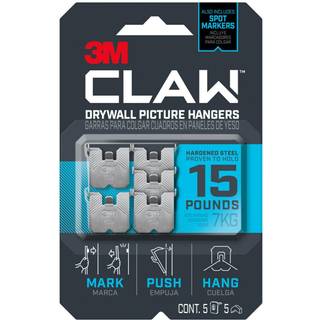 3PH15M-5ES CLAW Drywall Picture Hangers & Markers har 15 lbs 5-pk. - M?ngde 1