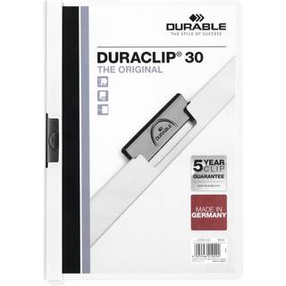 Durable duraclip® 30, 5 stk pakke originale klemmappen, hvid