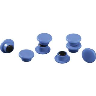 Durable magnet af ridsefri plast Ø15mm blå