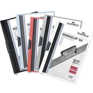 Durable Duraclip Business klemmappe til 60 ark assorteret farver