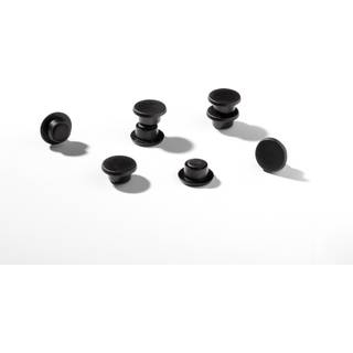 Durable magnet af ridsefri plast Ø15mm sort