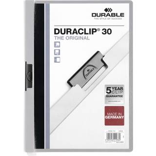 Durable Duraclip klemmappe til 30 ark grå