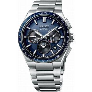 Seiko SSH109J1 Astron GPS Solar Dual Time Herrenuhr Titan Blau