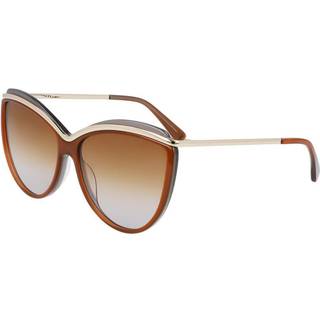 LONGCHAMP Kvinde LO676S 234 Solbriller Plast Brun Brun Cat Eye Skygge