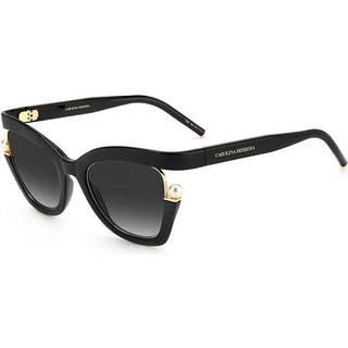 Carolina Herrera Kvinde CH 0002/S 807/9O Solbriller Plast Sort Grå Sommerfugl Skygge
