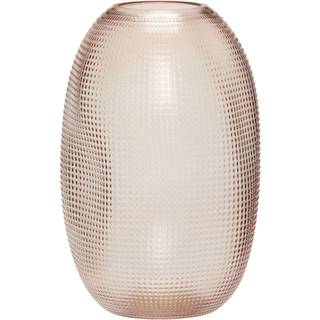 Hübsch vase rosa glas