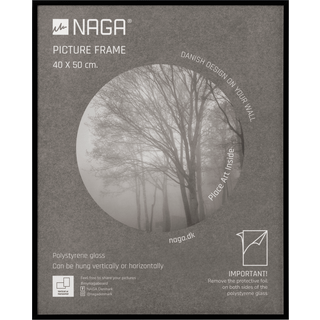 Naga fotoramme 40x50cm med sort aluminium ramme