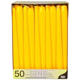 50 stk. Gule Stearinlys 25 cm – Solskin og varme til enhver lejlighed