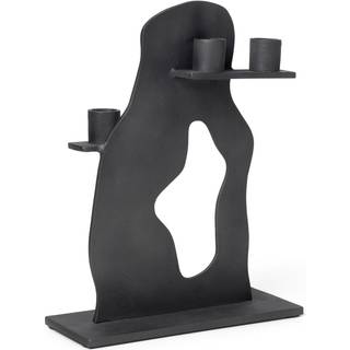 Erode Candle Holder - Black Aluminium