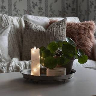 Konstsmide Christmas LED-vokslys hvid Lysfarve varm 15,2 cm, Hvid/opal