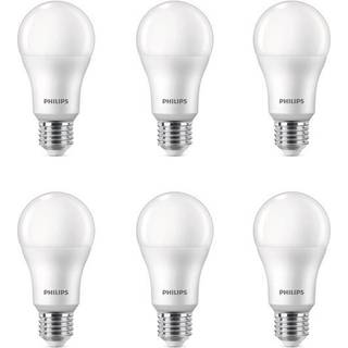 Fordelspakke 6x Philips Pære LED E27 Pære Matt 13W 1521lm - 840 Kold Hvid