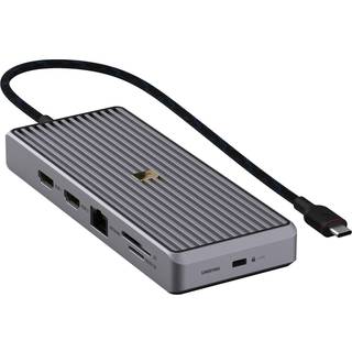 Unisynk 12-portars USB-C Hubb 8KPRO 100W - Grå