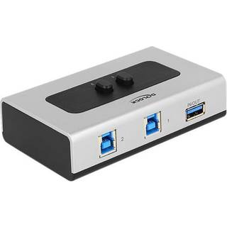 DeLOCK Switch USB 3.0 2 port Manual Bidirectional USB hub - 2 ports - Sort