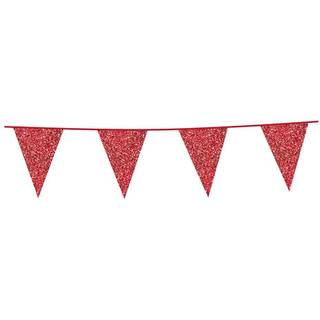 6 m. Vimpler med glitter røde flag