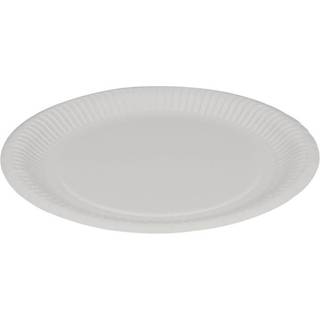 Paptallerken økonomi 23 cm hvid