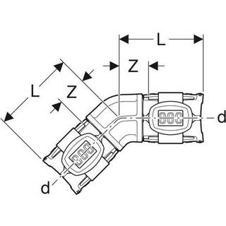 Geberit Flowfit Bøjning 45 Ppsu 63Mm