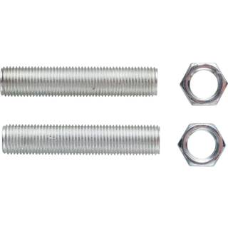 Nippelrør med møtrik 10 x 50mm 2-pak