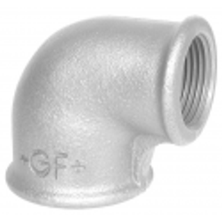 Georg Fischer vinkel 90° galvaniseret reduceret 1/2-3/8'' muffe-muffe