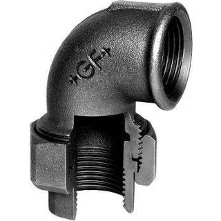 Georg Fischer vinkelunion 90° sort 1'' muffe-muffe