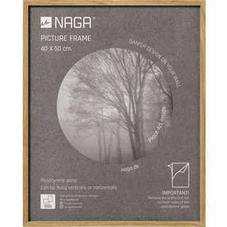 Naga fotoramme 40x50cm med ramme i massivt egetræ