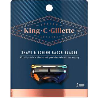 Gillette King Shave & Edging Razor Blades   3 stk.