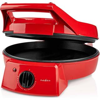 Nedis FCPM100FRD - pizza maker/grill - red black