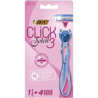 BIC 3 Click Soleil Barberskraber + 4 Barberblade