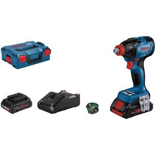 Bosch 18v kombislagnøgle gdx 18v-210c 2x4ah batteri gcy42 bluetooth modul l-boxx un3480