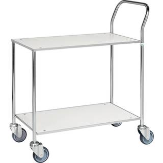 Kongamek 75,5 x 43 Hvid/Elektrogalvaniseret Bordvogn