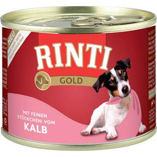 Rinti gold 185g vådfoder hund, M. Faste kødstykker