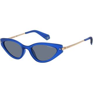 Polaroid PLD 4074/S/LI Polarized 0UJY/C3 53 Solbriller Kvinder Blue - Frosted Blue - 53mm