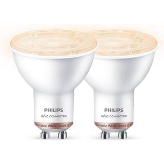 Philips smart led spotpære gu10 50w white justerbar plast dæmpbar 2-pak