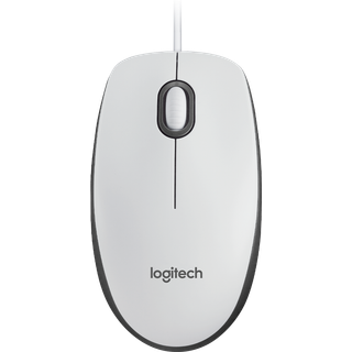 Logitech M100, mus med ledning - Hvid