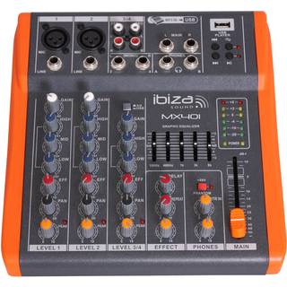 Ibiza MX401 4-kanals Mixer