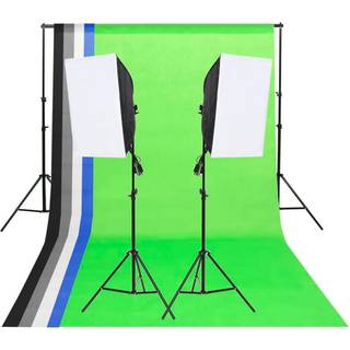 fotolamper med baggrunde og softboxes