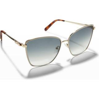 Ferragamo Kvinde SF279S 721 Solbriller Metal Elfenben Blå Sommerfugl Skygge