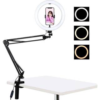 Puluz Desktop arm stand with 26cm LED Vlogging Ring PKT3090B