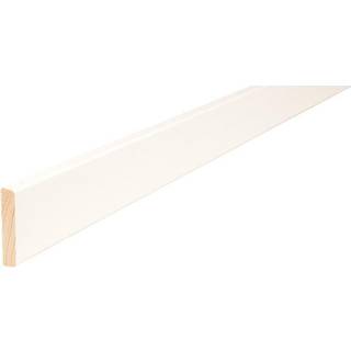 Forkantliste hvid 2 runde kanter - 9 x 55 x 3000 mm (På lager i butik)