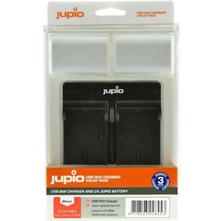 LP-E6N Ultra 2040mAh 2-pack + dubbel USB laddare, Canon Värdepaket